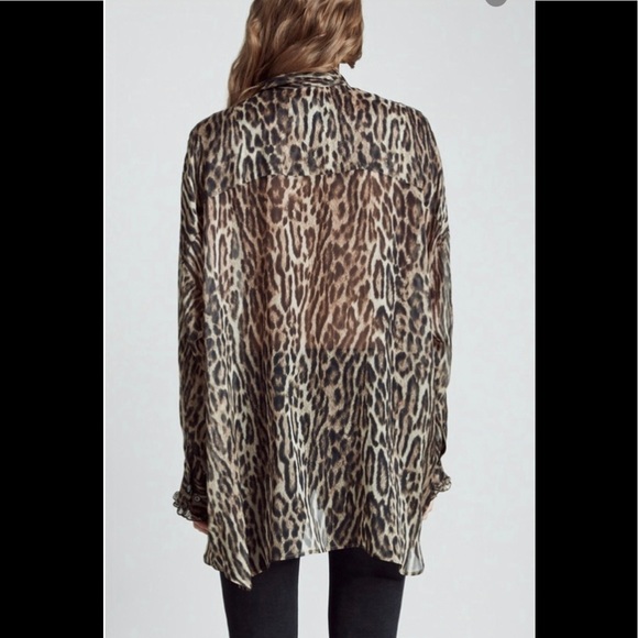 R13 drop neck tuxedo shirt. XXS - Picture 2 of 14